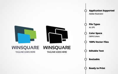 Winsquare Logo Template