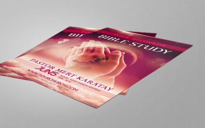 Bible Study Church Flyer PSD-mall