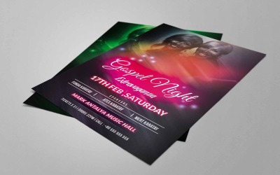 Neon Gospel Night PSD Template