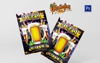 Oktoberfest Fest DJ PSD-mall