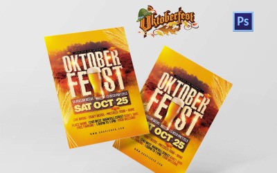 Oktoberfest Fest Fresh Beer PSD Template