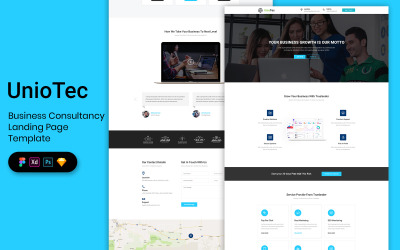 Business Landing Page Template UI Elements