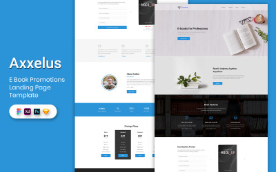 E-Book Promotion Landing Page Template-02 UI Elements