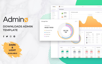Nedladdningar Admin Dashboard UI Elements