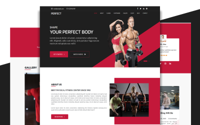 Perfektní | Tělocvična Single Modern Bootstrap Responzivní šablona stránky přistání