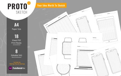 ProtoSketch: elementos de interfaz de usuario de diseño de estructura metálica de prototipo imprimible