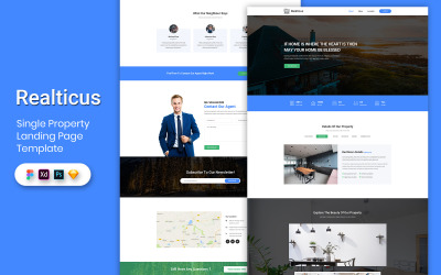 Single Property Landing Page Template UI Elements