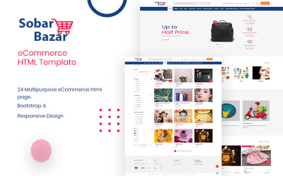 Website Vorlage namens "Sobarbazar - Responsive Ultimate eCommerce" #154100
