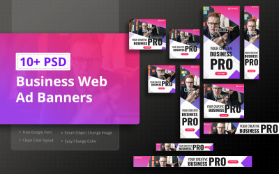 Business Corporate Web Ad&#039;s Banner - Corporate Identity Template
