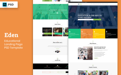 Educational Landing Page Template UI Elements