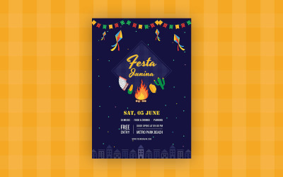Festa Junina Flyer - Vállalati-azonosság sablon