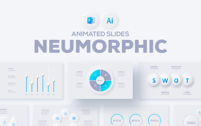 Modello PowerPoint di presentazione neumorfica