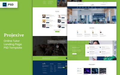 Online-handledare Målsides mall UI-element