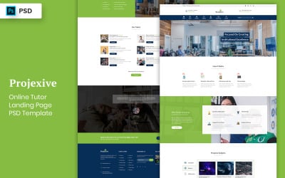 Online Tutors Landing Page Template UI Elements