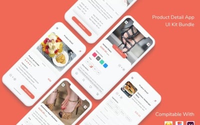 Paquete de kit de interfaz de usuario de la aplicación de detalles del producto