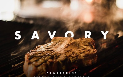 Savory – Modern Restaurant  Presentation PowerPoint template