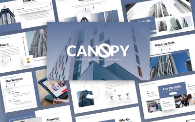 Szablon PowerPoint Canopy Architecture Presentation