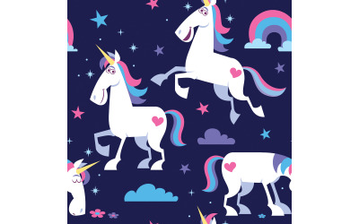 Unicorn Seamless Pattern - Illustration