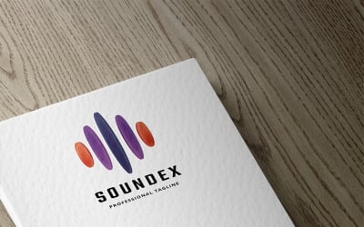 Modello di logo dell&amp;#39;onda sonora