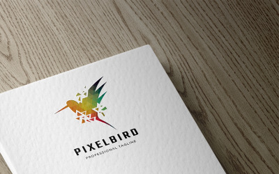 Pixel Bird Logo Template