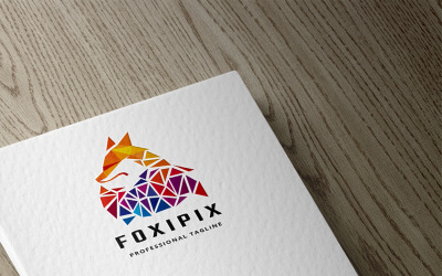 Pixel Fox Logo Template