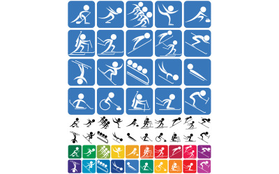 Vintersport symboler - Illustration