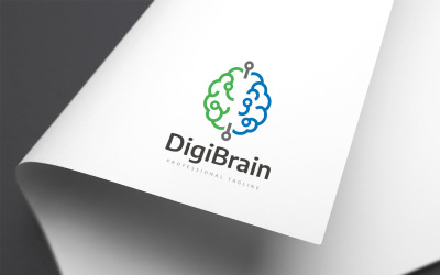 Digi Brain Logo Template