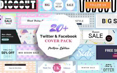 Facebook And Twitter Cover Social Media Template