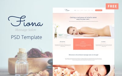 Fiona - Massage Salon Website Kostenlose PSD-Vorlage