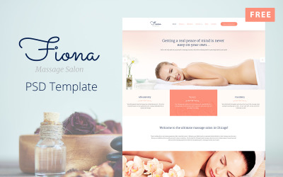 Fiona - Template PSD grátis para salão de massagens
