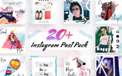 Modèle de médias sociaux de publication Instagram moderne