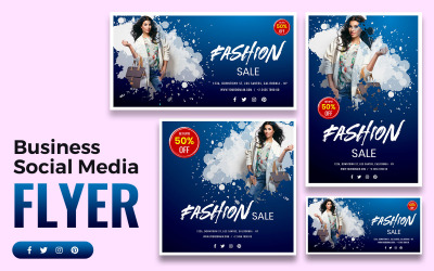 Modèle de médias sociaux de vente de mode