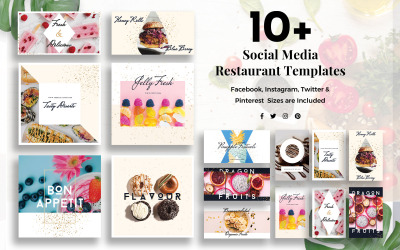 Modello di media sociali del volantino del ristorante