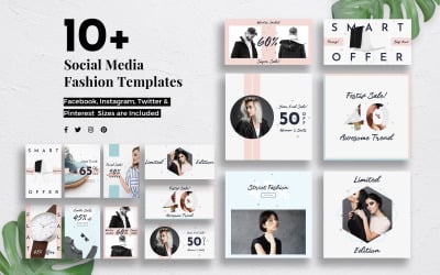 Modello di social media di moda