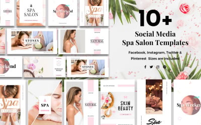 Plantilla de redes sociales de spa / salón