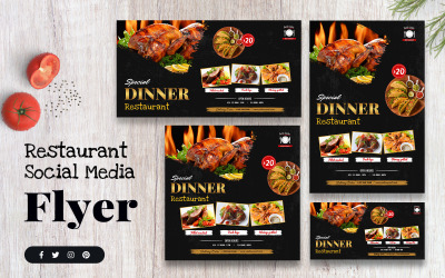 Szablon mediów społecznościowych restauracji