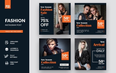 Creative Fashion Instagram Post Social Media Template