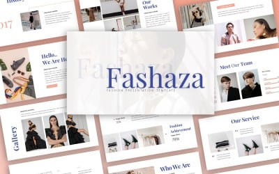 Fashaza Moda Sunumu PowerPoint şablonu