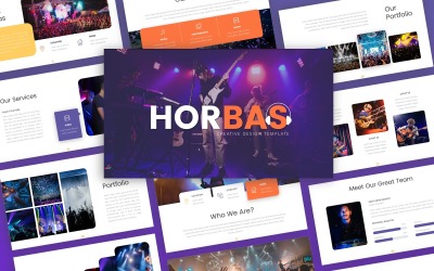 Horbas musikpresentation PowerPoint-mall