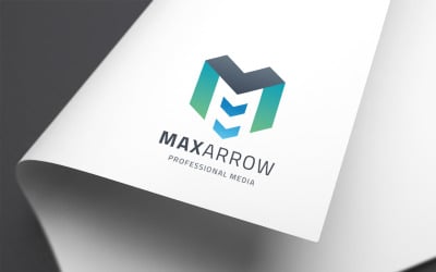 Max Arrow Letter M-logotypmall