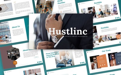 Modello PowerPoint di presentazione aziendale di Hustlinc
