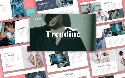 Modello PowerPoint di presentazione di moda Trendinc