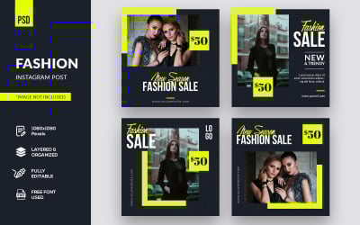 Modern Fashion Instagram Post Social Media Template