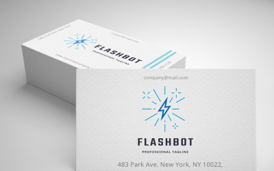 Plantilla de logotipo Flash Bot