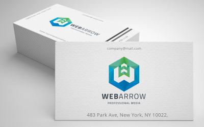 Plantilla de logotipo web flecha letra W