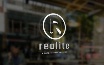 Realite буква R шаблон логотипу