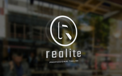 Шаблон логотипа Realite Letter R