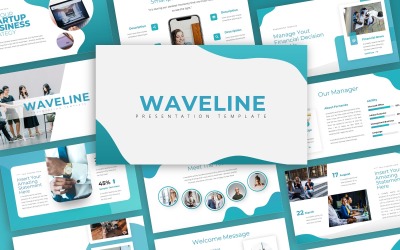 Waveline üzleti bemutató PowerPoint sablon