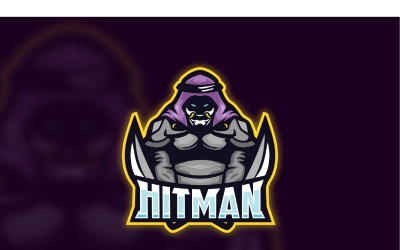 Esport Hitman Logo Template