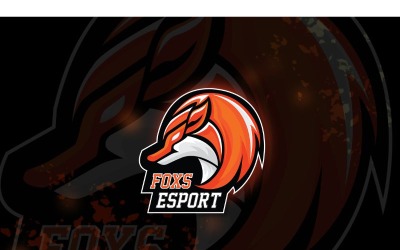 Plantilla de logotipo de Esport Foxs Esport